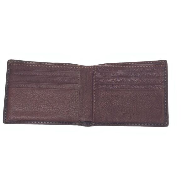 Vintage Fossil Brown Cowhide Leather BiFold Wallet Men's Great Condition SML1394 - Picture 4 of 7